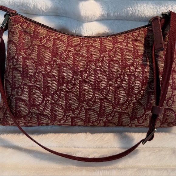 Dior Burgundy Designer Pochette - Picture 1 of 9